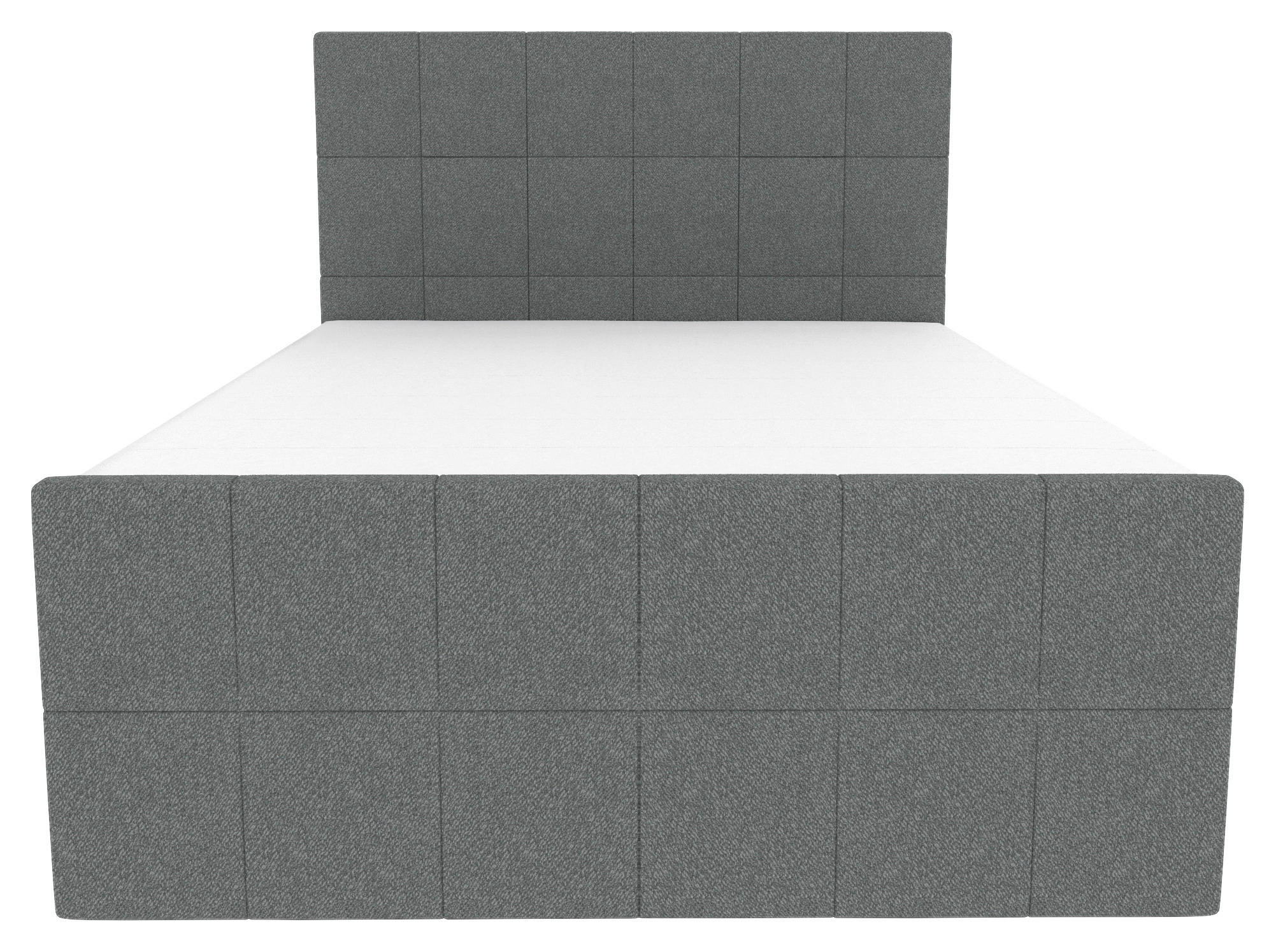 Thumbnail - Boxxx Boxbett, Grau, Textil, H3, Höhe ca. 17 cm, 140x200 cm, Topper durchgehend, Matratze geteilt, Schlafzimmer, Betten,...