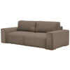 SCHLAFSOFA in Flachgewebe Braun  - Buchefarben/Schwarz, Konventionell, Holz/Kunststoff (255/86/123cm) - Livetastic