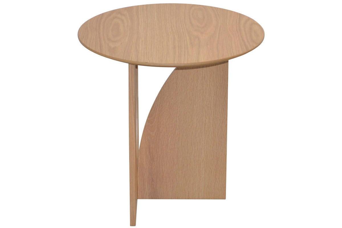 BEISTELLTISCH 50/50/51 cm furniert Eichefarben rund  - Eichefarben, Design, Holzwerkstoff (50/50/51cm) - MID.YOU