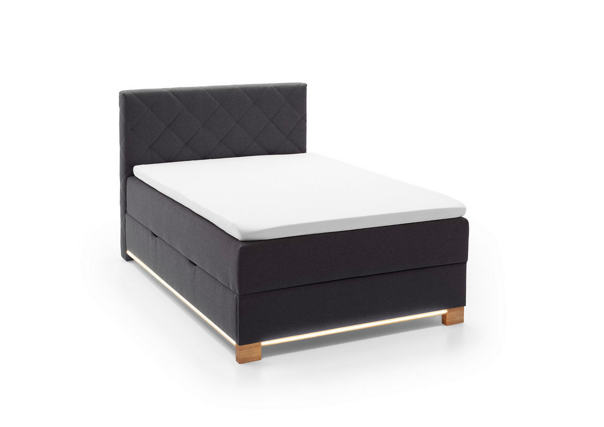 POSTEL BOXSPRING, 140/200 cm, antracitová - antracitová, Design, dřevo/kompozitní dřevo (140/200cm) - Xora