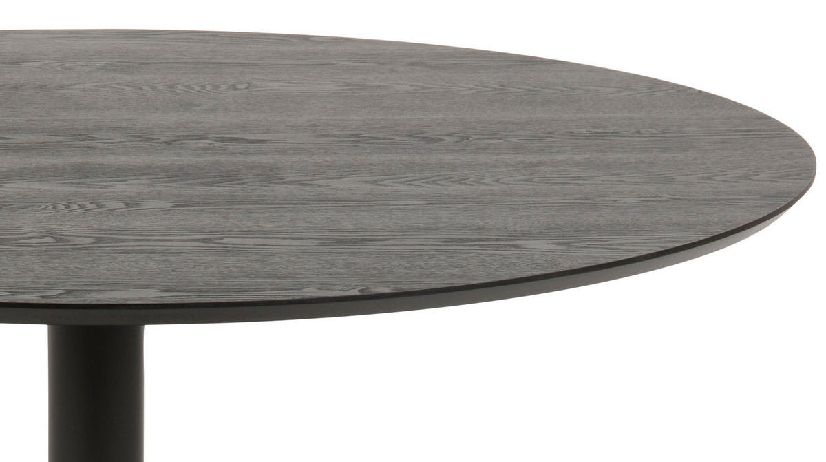 ESSTISCH in Metall, Holzwerkstoff 110/110/74 cm  - Eschefarben/Schwarz, Basics, Holzwerkstoff/Metall (110/110/74cm) - MID.YOU