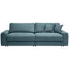 BIGSOFA Cord Graublau  - Graublau/Schwarz, MODERN, Kunststoff/Textil (278/93/112cm) - Carryhome