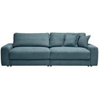 BIGSOFA in Cord Graublau  - Graublau/Schwarz, Modern, Kunststoff/Textil (278/93/112cm) - Carryhome