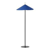 STEHLEUCHTE Minimalistisch 50/131,5 cm  - Blau, Basics, Glas/Textil (50/131,5cm) - Osram