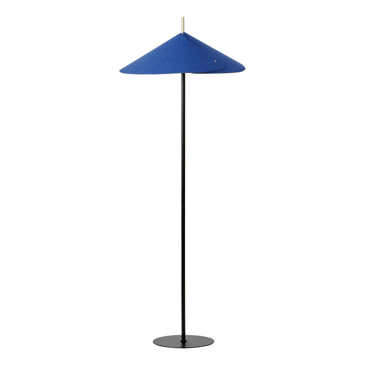 STEHLEUCHTE Minimalistisch 50/131,5 cm  - Blau, Basics, Glas/Textil (50/131,5cm) - Osram