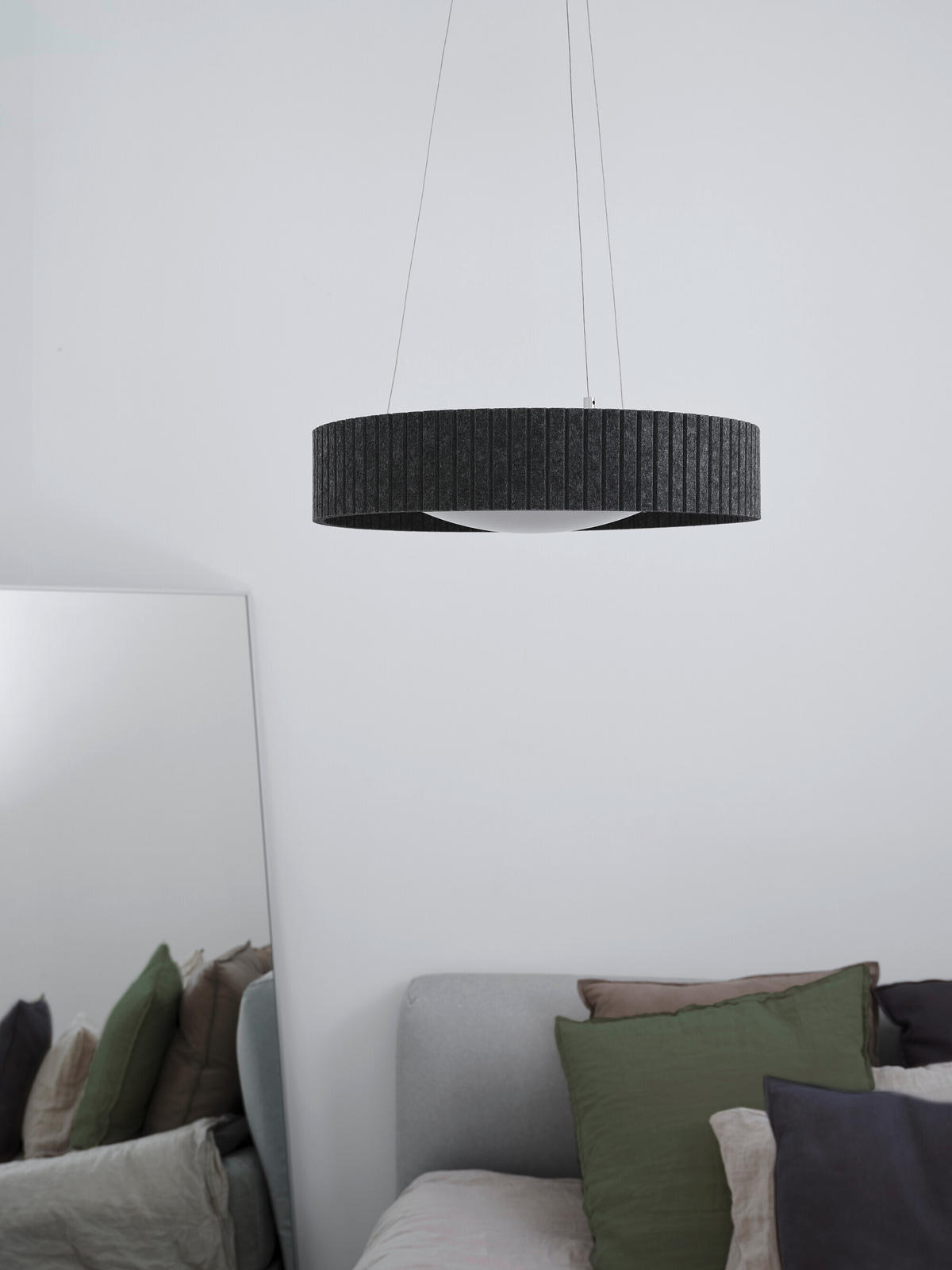 LED-PENDELLEUCHTE 50/150 cm   - Dunkelgrau, Natur, Kunststoff/Textil (50/150cm) - Ledvance