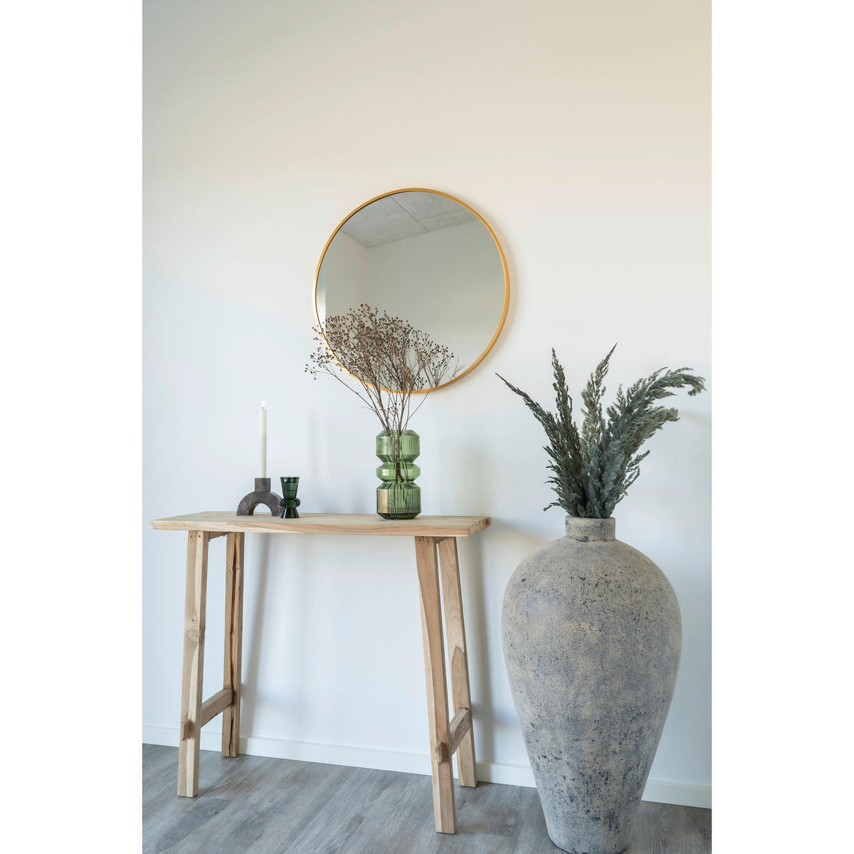 VÄGGSPEGEL 60/60/3 cm    - mässingsfärgad, Basics, metall/glas (60/60/3cm) - Ambia Home