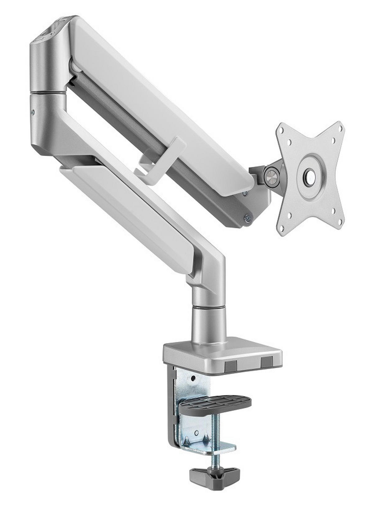 MONITOR-HALTERUNG Metall, Kunststoff Grau, Weiß  - Weiß/Grau, Design, Kunststoff/Metall (56/69,5/11,7cm) - Boxxx