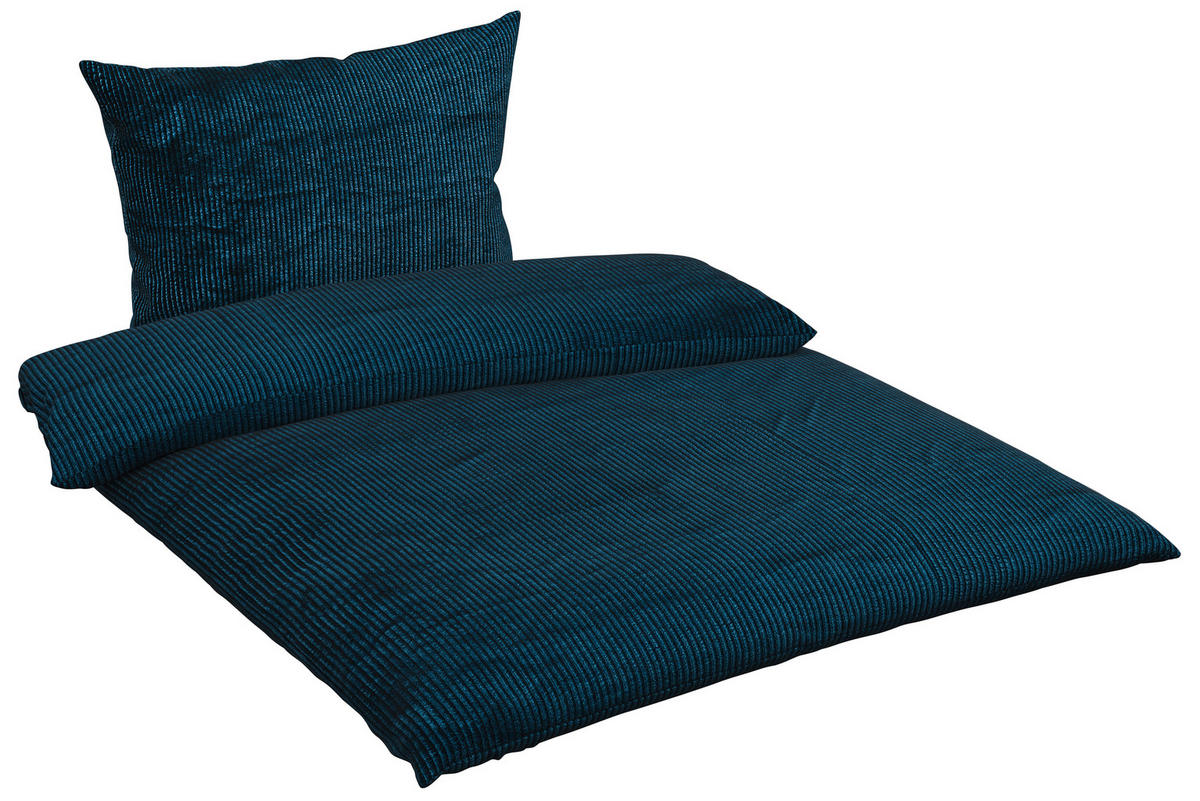 POSTEĽNÁ BIELIZEŇ - tmavomodrá, Basics, textil (140/200cm) - Novel