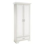 GARDEROBENSCHRANK 89/206/40 cm  - Silberfarben/Weiß, LIFESTYLE, Holzwerkstoff/Metall (89/206/40cm) - Xora