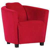 COCKTAILSESSEL Mikrofaser Rot    - Rot/Braun, Design, Holz/Textil (72/72/85cm)