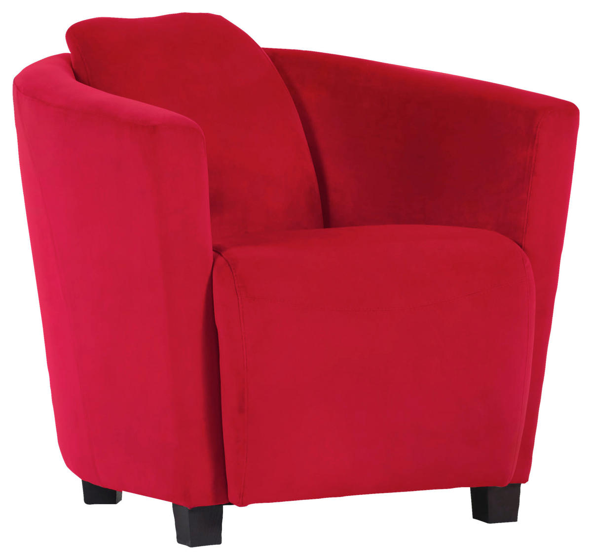 COCKTAILSESSEL Mikrofaser Rot    - Rot/Braun, Design, Holz/Textil (72/72/85cm)