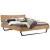 BETT 160/200 cm  in Anthrazit, Wildeiche  - Wildeiche/Anthrazit, MODERN, Holz/Metall (160/200cm) - Hasena