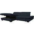 ECKSOFA in Mikrofaser Dunkelgrau  198/290 cm  - Dunkelgrau/Schwarz, Design, Textil/Metall (198/290cm) - Xora