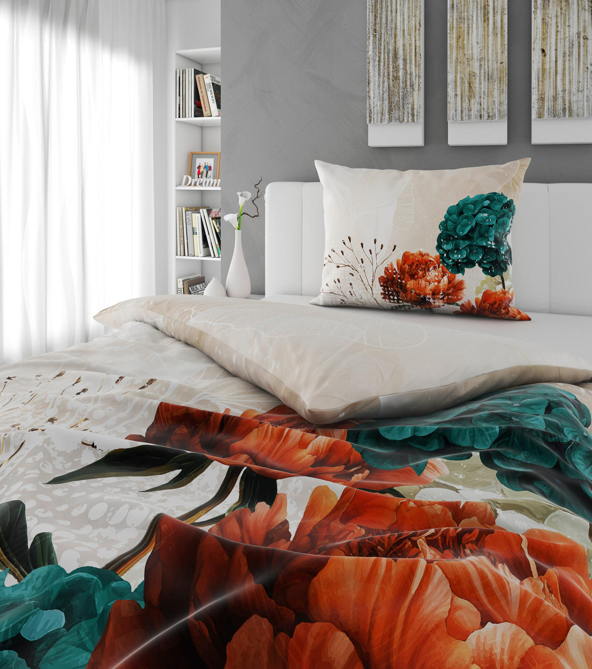 BETTWÄSCHESET TANJA Satin 160/210 cm  65 cm/100 cm  - Multicolor, Konventionell, Textil (160/210cm) - Esposa