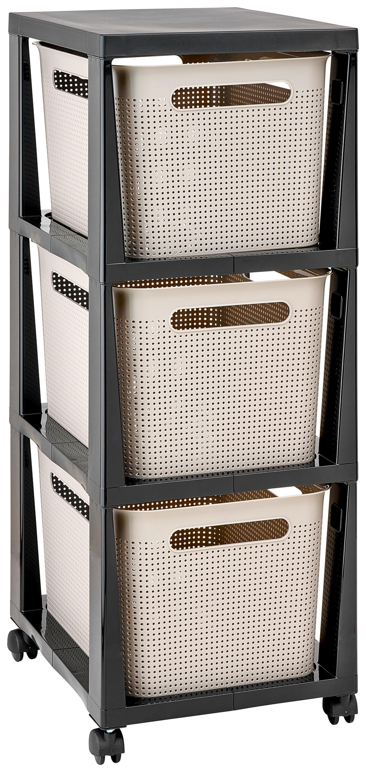 Rotho Allzweckwagen Brisen Cappuccino, Anthrazit 36.6x29.6x77 cm