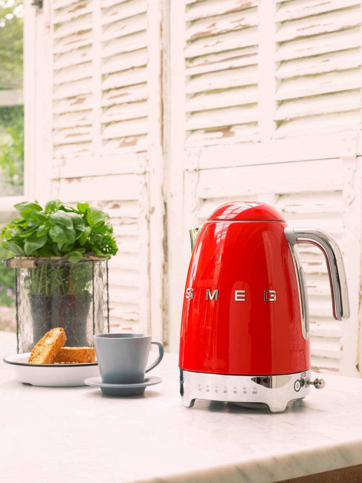 WASSERKOCHER 50's Style 1.7 l  - Rot, Trend, Metall (22.6/27.5/17.1cm) - SMEG