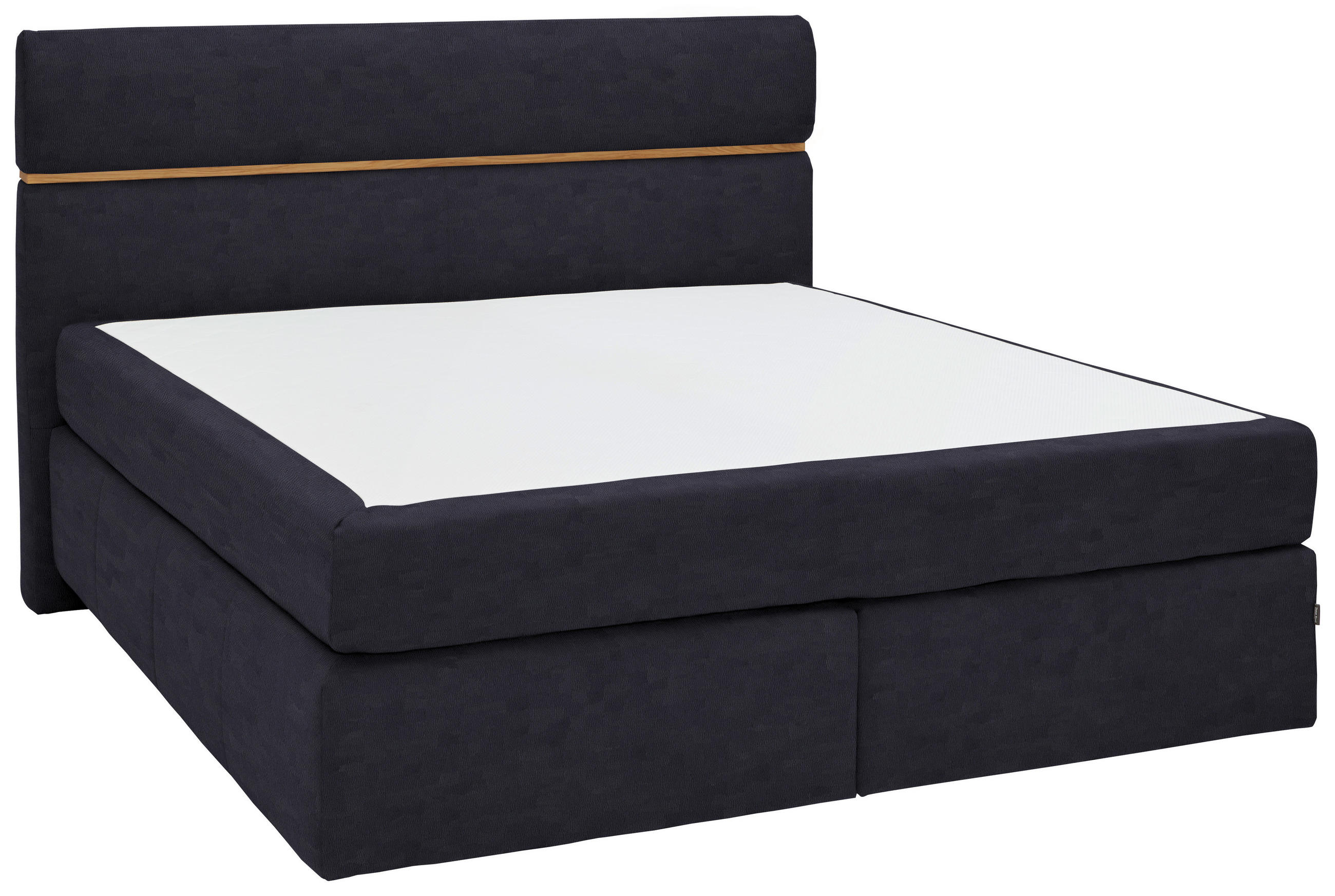 BOXSPRINGBETT 180/200 cm  in Graphitfarben, Eichefarben  - Eichefarben/Schwarz, Konventionell, Holz/Kunststoff (180/200cm) - Dieter Knoll
