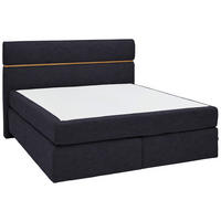 BOXSPRINGBETT 180/200 cm  in Graphitfarben, Eichefarben  - Eichefarben/Schwarz, KONVENTIONELL, Holz/Kunststoff (180/200cm) - Dieter Knoll