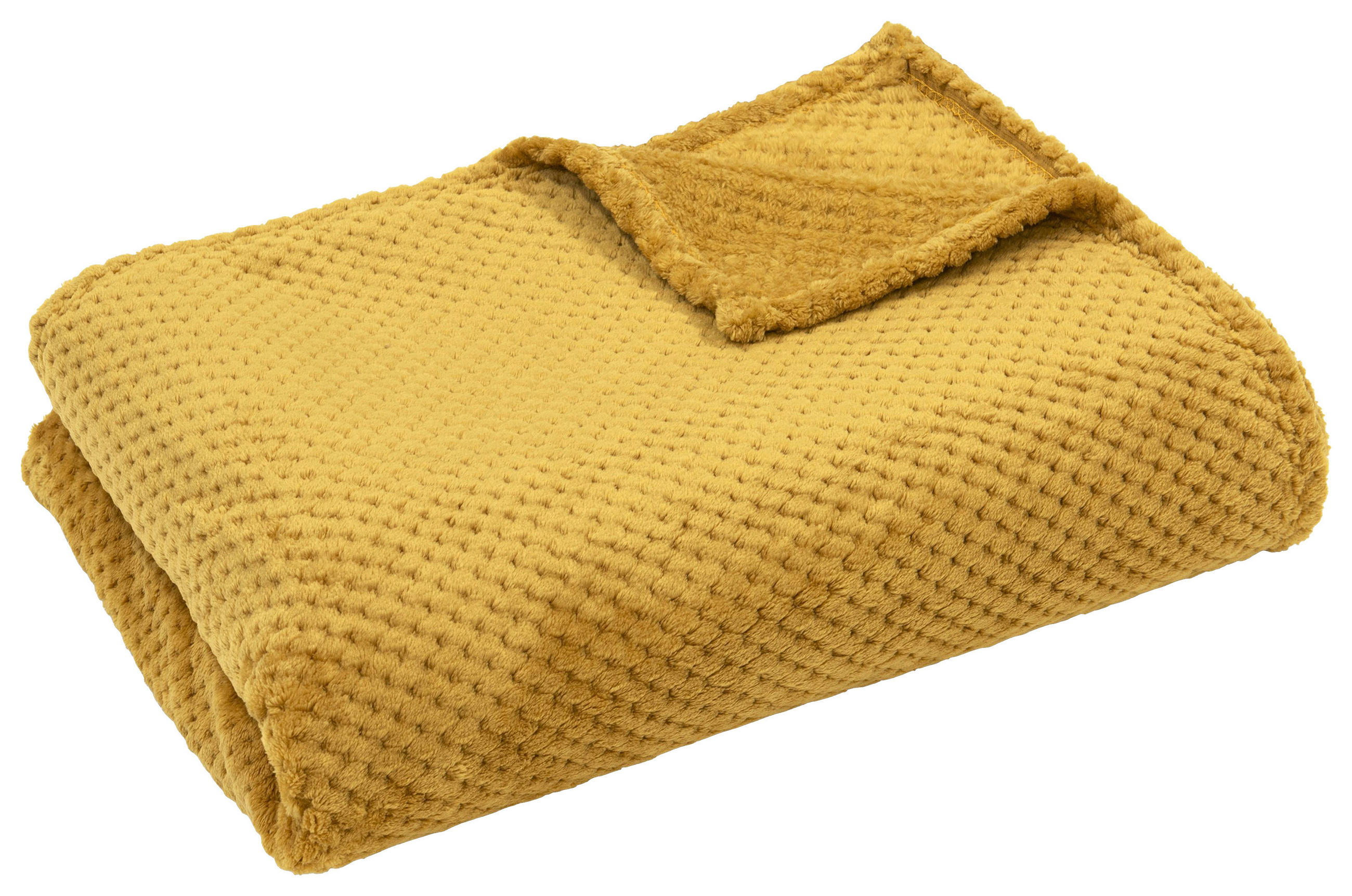 FLEECEDECKE 150/200 cm  - Dunkelgelb, Basics, Textil (150/200cm) - Novel