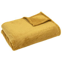 FLEECEDECKE 150/200 cm  - Dunkelgelb, Basics, Textil (150/200cm) - Novel