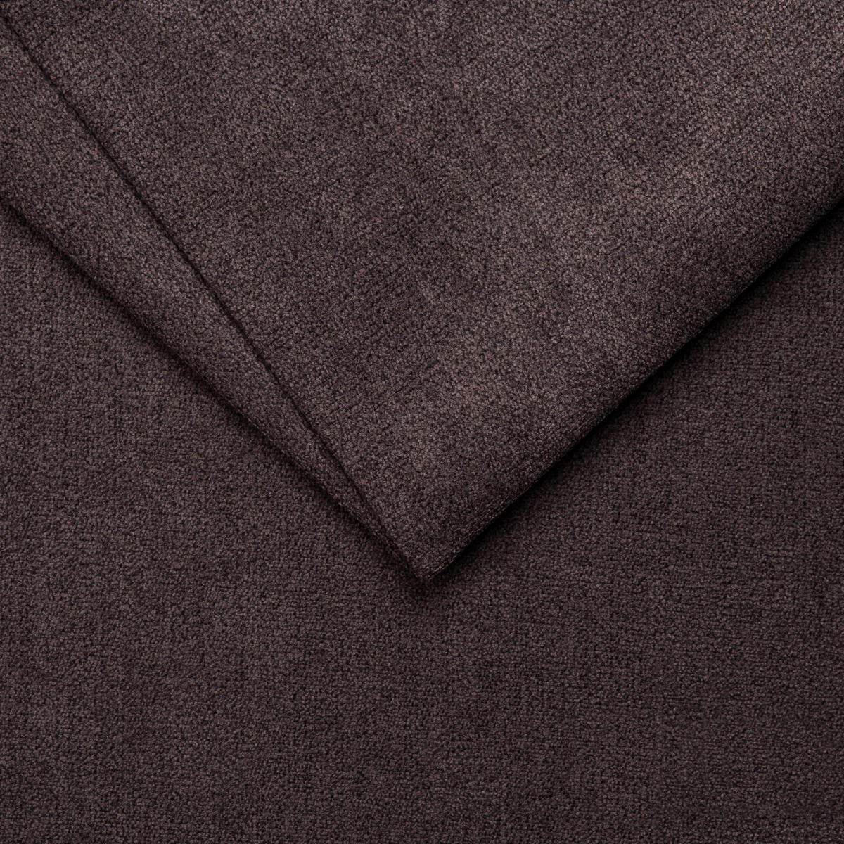 ECKSOFA in Velours Dunkelbraun  - Dunkelbraun/Schwarz, Konventionell, Textil/Metall (255/217cm) - MID.YOU