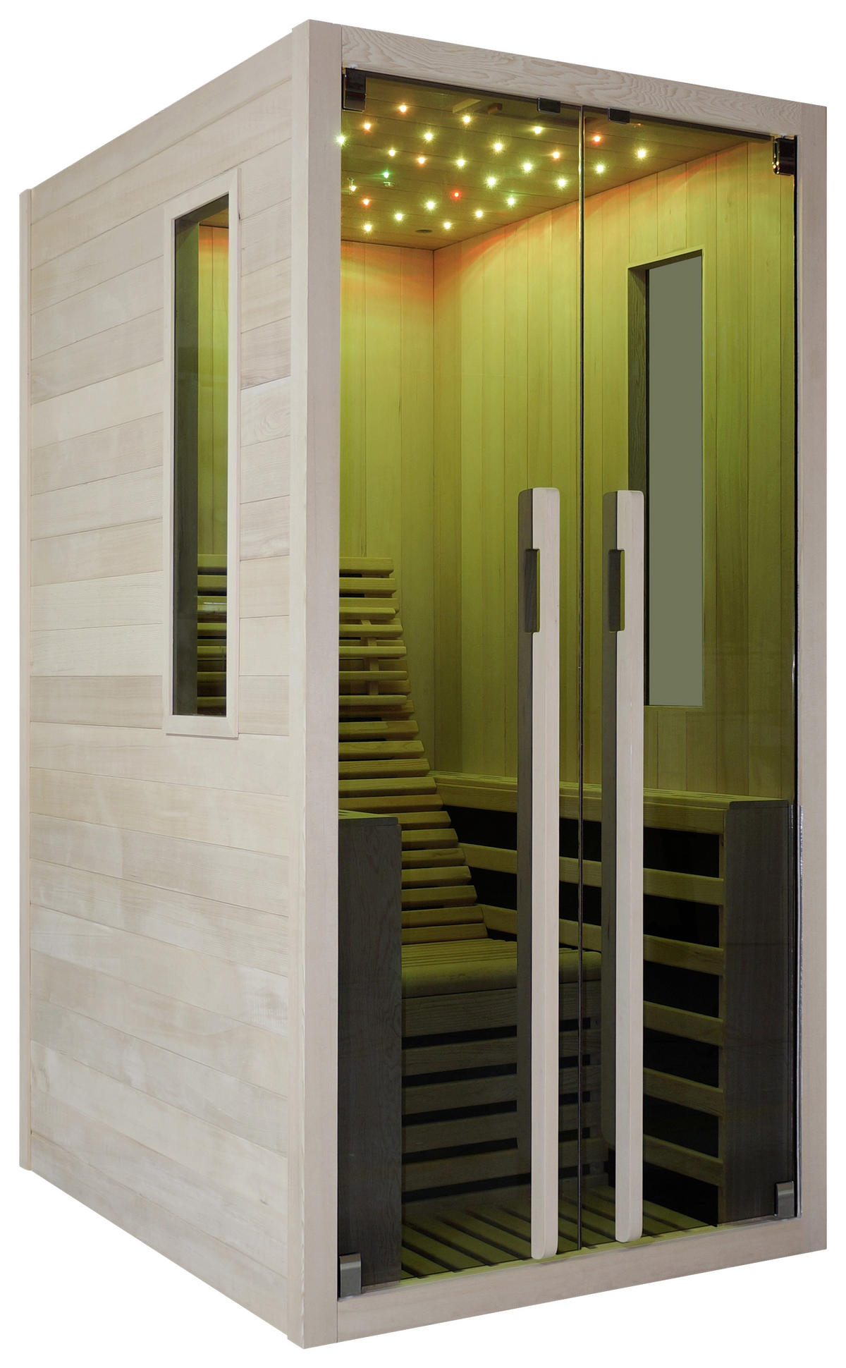 INFRAROTKABINE CARBON 1 für 1 Personen CARBON 1  - Naturfarben, Basics, Holz (100/195/130cm) - Sanotechnik