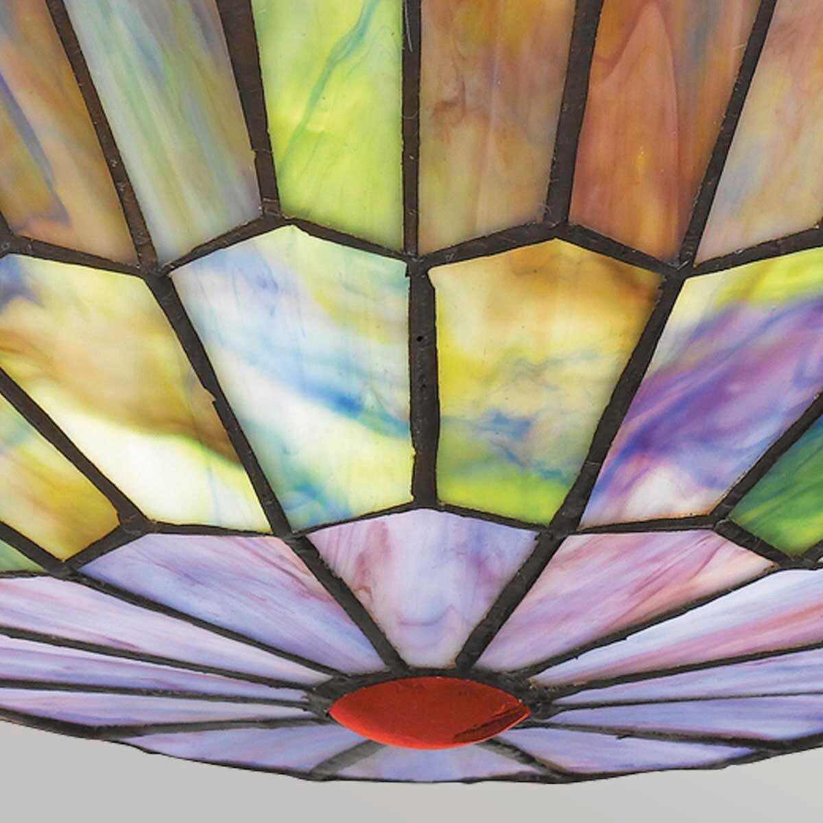 DECKENLEUCHTE  13,5/42,0 cm    - Dunkelbraun/Multicolor, Konventionell, Glas/Metall (13,5/42,0cm) - Elstead Lighting
