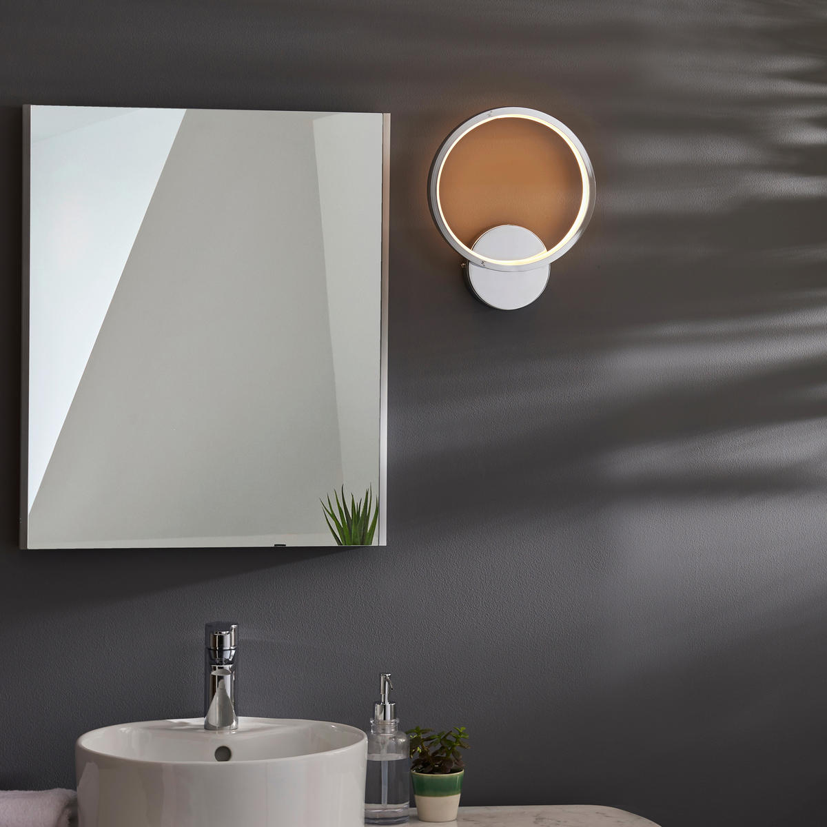 BADEZIMMER-WANDLEUCHTE 23/6,5/29 cm   - Chromfarben, KONVENTIONELL, Metall (23/6,5/29cm) - ENDON
