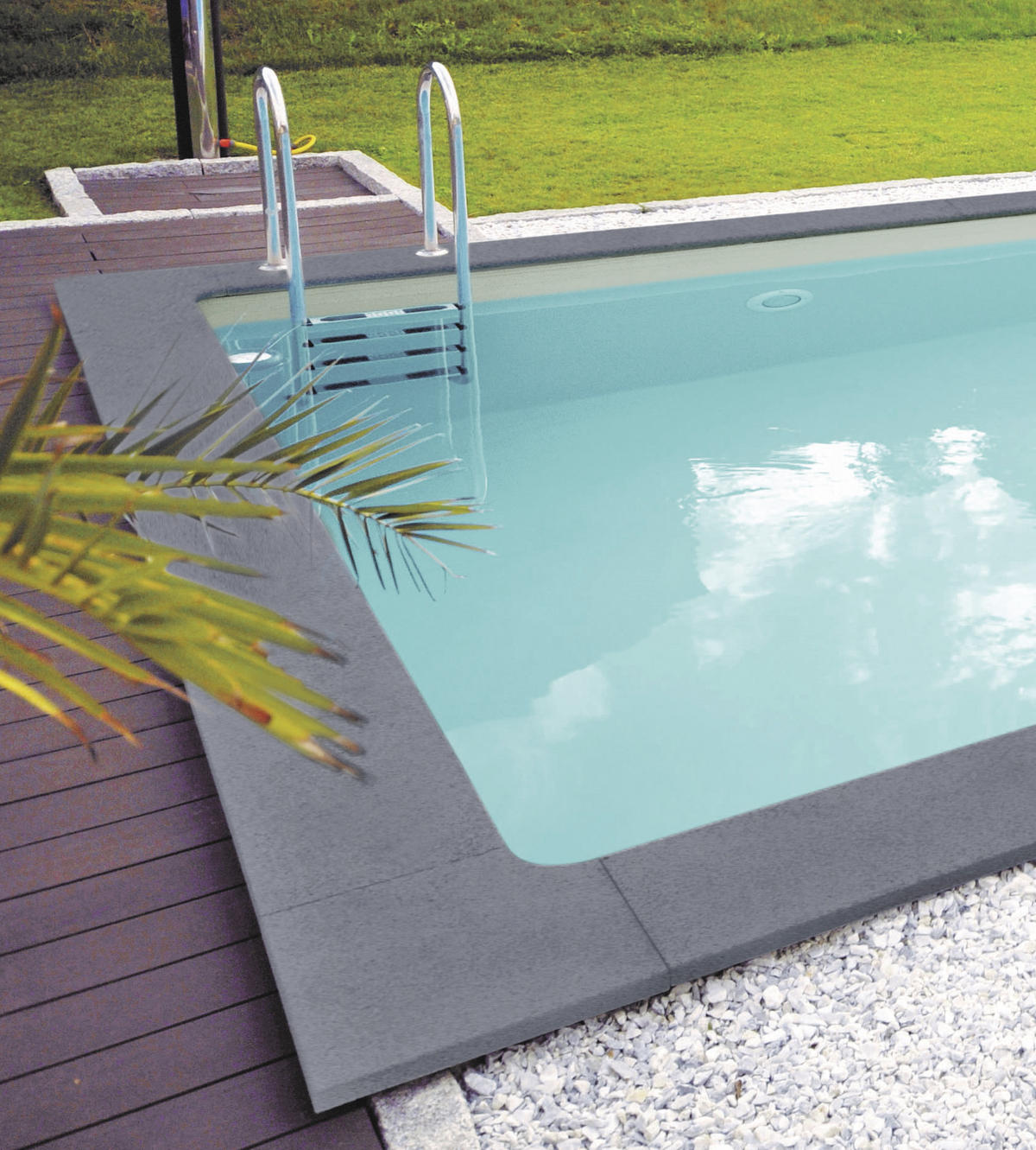 POOL KWAD PLUS GRAN CANARIA 800/400/150 cm  - Blau, Basics, Kunststoff (800/400/150cm)