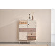 KOMMODE , 80/108/35 cm, 5 Schublade(n)  - Goldfarben/Schwarz, LIFESTYLE, Holz/Metall (80/108/35cm) - Landscape
