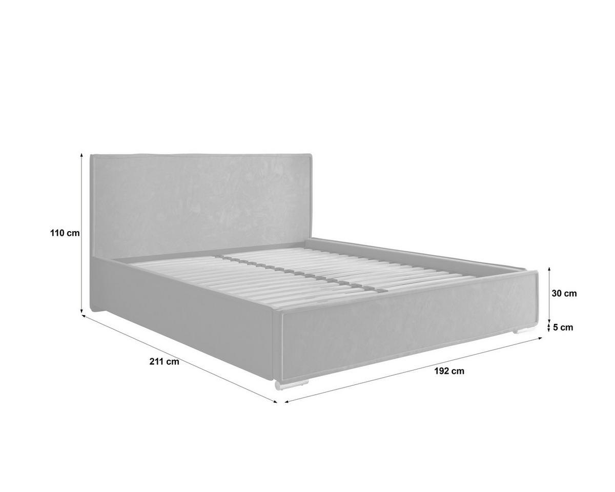 POLSTERBETT 180/200 cm,  in Creme, gepolstertes Kopfteil, Lattenrost, Bettkasten,  - Chromfarben/Creme, MODERN, Holz/Kunststoff (180/200cm) - Chameo