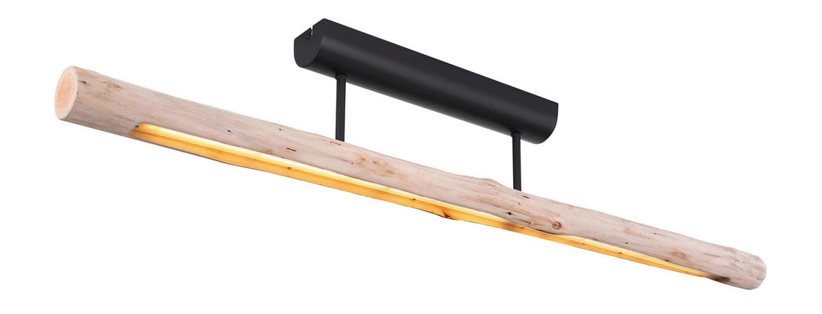 HÄNGELEUCHTE 120/7/21 cm  - Schwarz/Naturfarben, Trend, Holz/Metall (120/7/21cm) - Collett's Monde