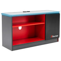 KOMODA POD TELEVIZI, červená, černá, 101,3/55,1/36,3 cm - černá/červená, Moderní, kompozitní dřevo (101,3/55,1/36,3cm) - X Rocker