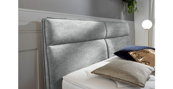 BOXSPRINGBETT 180/200 cm  in Grau  - Grau/Kupferfarben, KONVENTIONELL, Textil/Metall (180/200cm) - Ambiente