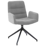 ARMLEHNSTUHL  in Cord  - Schwarz/Grau, Design, Textil/Metall (61/88/66cm) - Dieter Knoll