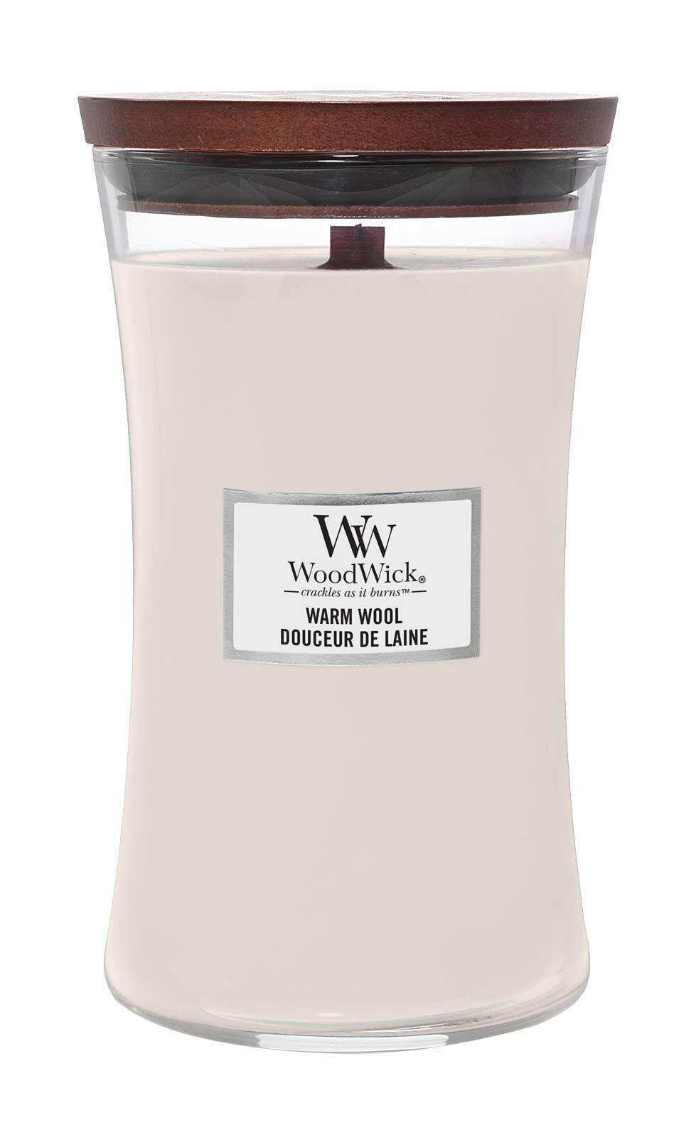 DIŠEČA SVEČA - Basics, steklo/les (10/18/10cm) - WoodWick