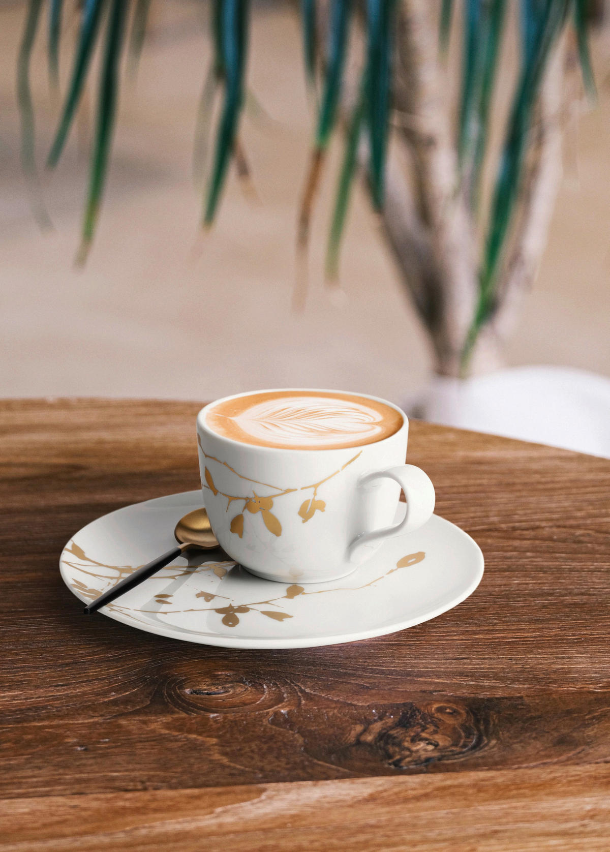 KAFFEMUGG Liberty  - vit/guldfärgad, Basics, keramik (0,4l) - Seltmann Weiden