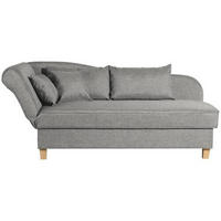 RÉCAMIERE in Flachgewebe Hellgrau  - Buchefarben/Hellgrau, Design, Holz/Textil (190/88/82cm) - Max Winzer