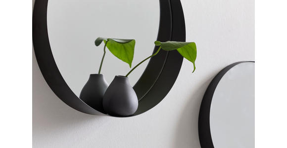 WANDSPIEGEL Schwarz  - Schwarz, Trend, Glas/Metall (40/40/8cm) - Landscape