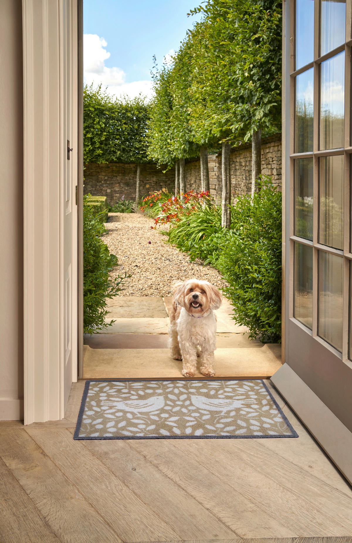 FUßMATTE 60/85 cm Looting Fruits Neutral  - Beige, ROMANTIK / LANDHAUS, Kunststoff/Textil (60/85cm) - wash+dry