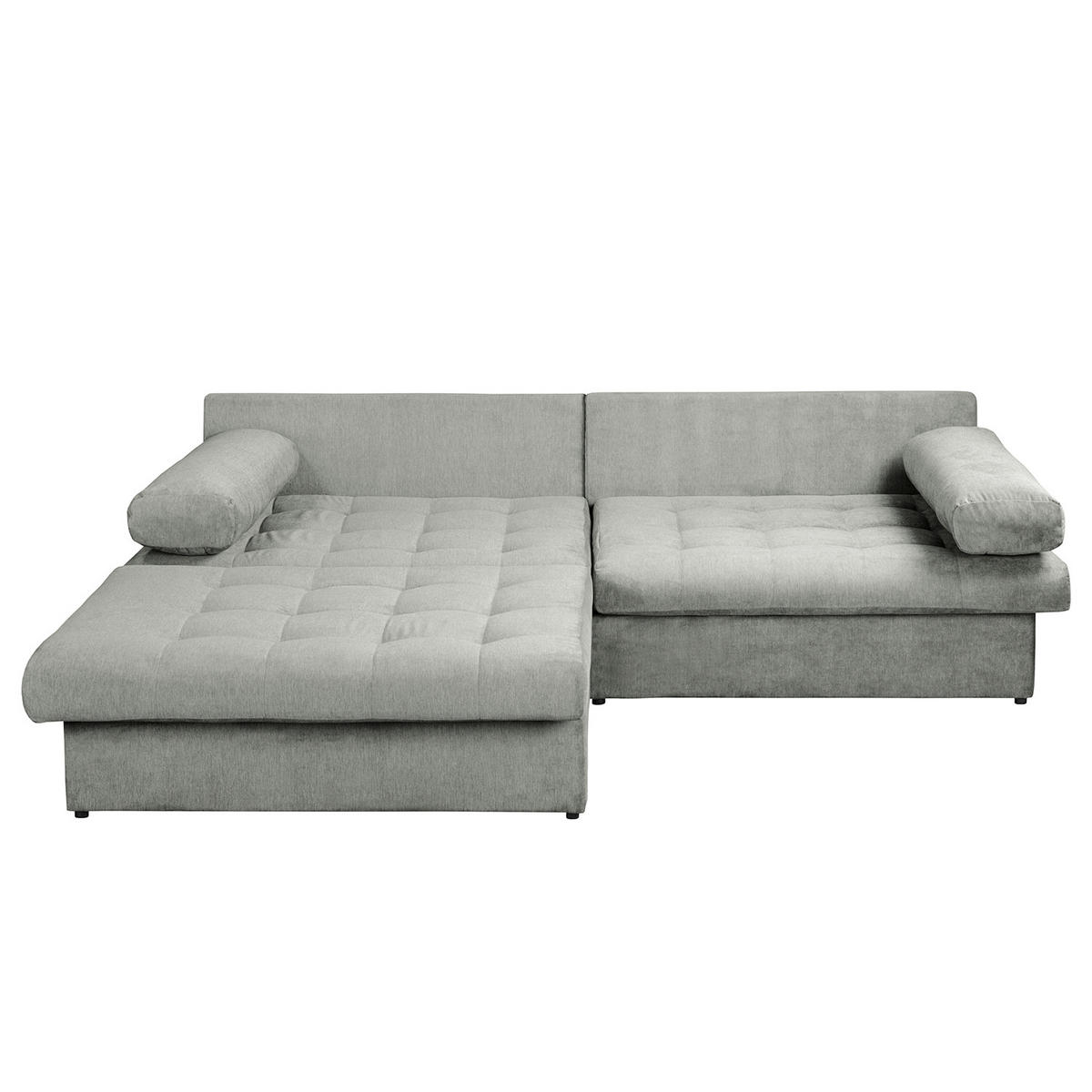ECKSOFA Naomi Grau Mikrofaser Rückenkissen  - Schwarz/Grau, Design, Kunststoff/Textil (243/284cm) - P & B