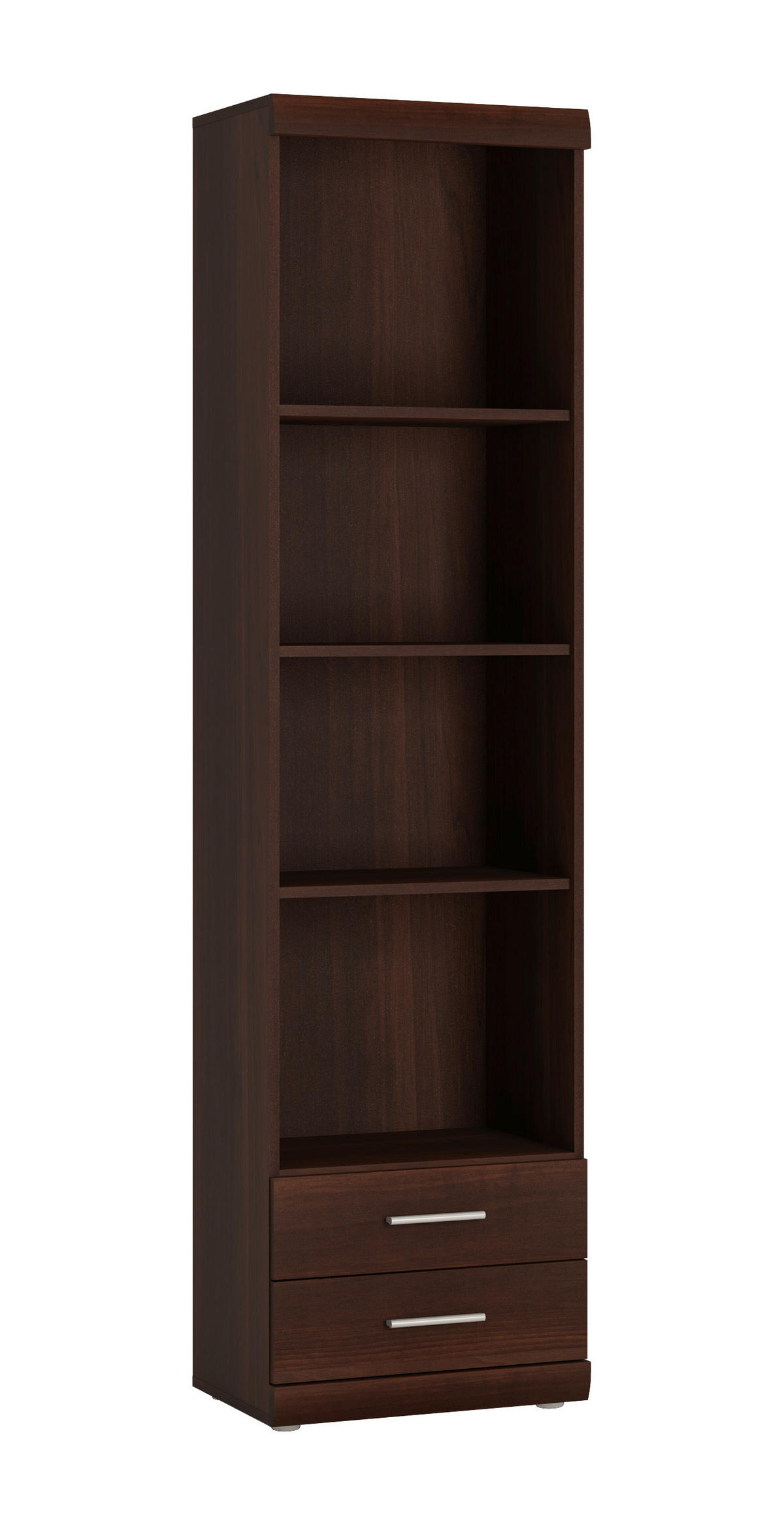 REGÁLOVÝ DÍL, barvy vlašských ořechů, 50/195/38 cm - barvy chromu/barvy vlašských ořechů, Konvenční, kompozitní dřevo/plast (50/195/38cm) - Venda