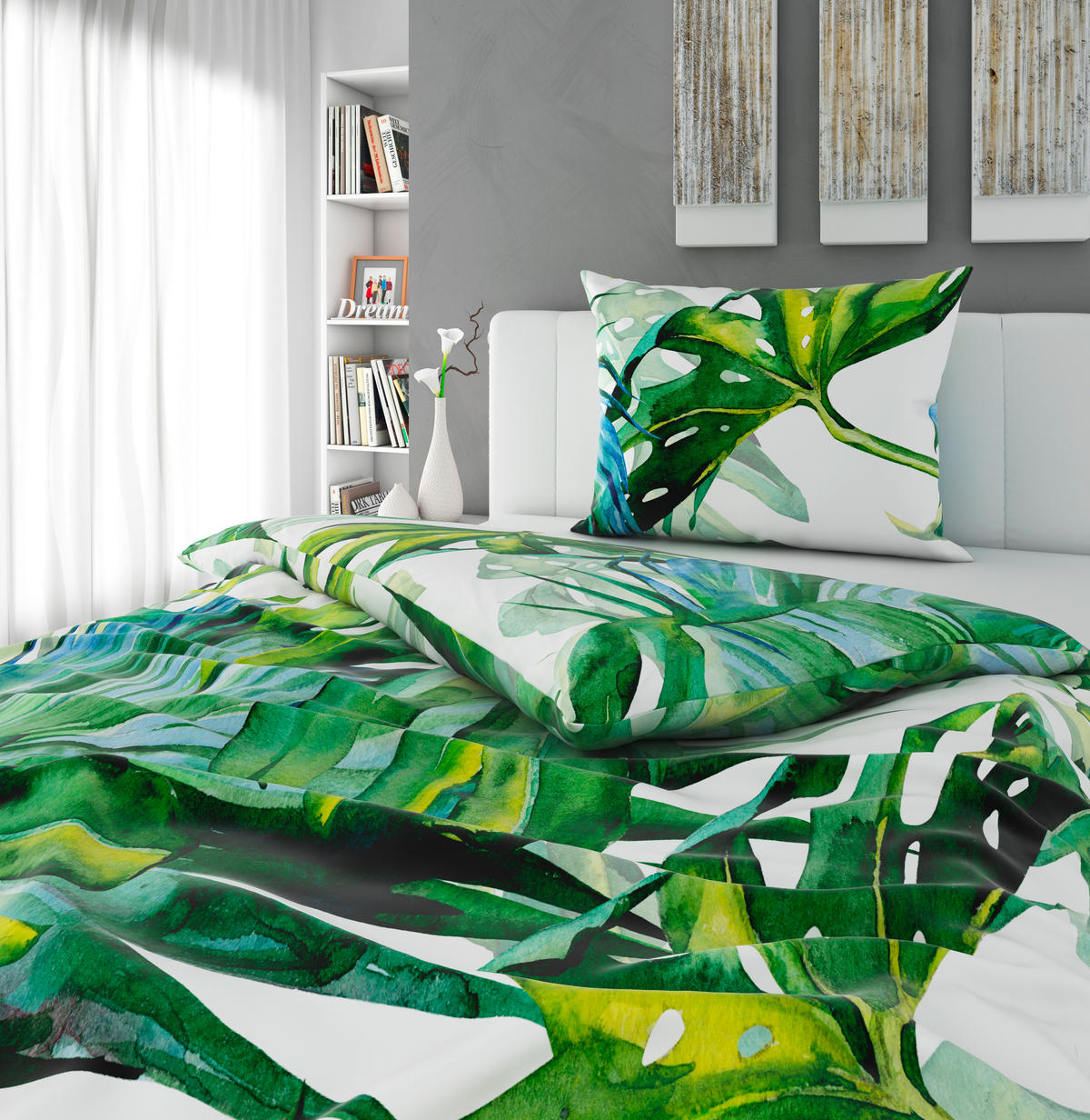 POSTELJINA JUNGLE 140/200 cm saten višebojna  - višebojna, Konvencionalno, tekstil (140/200cm) - Esposa