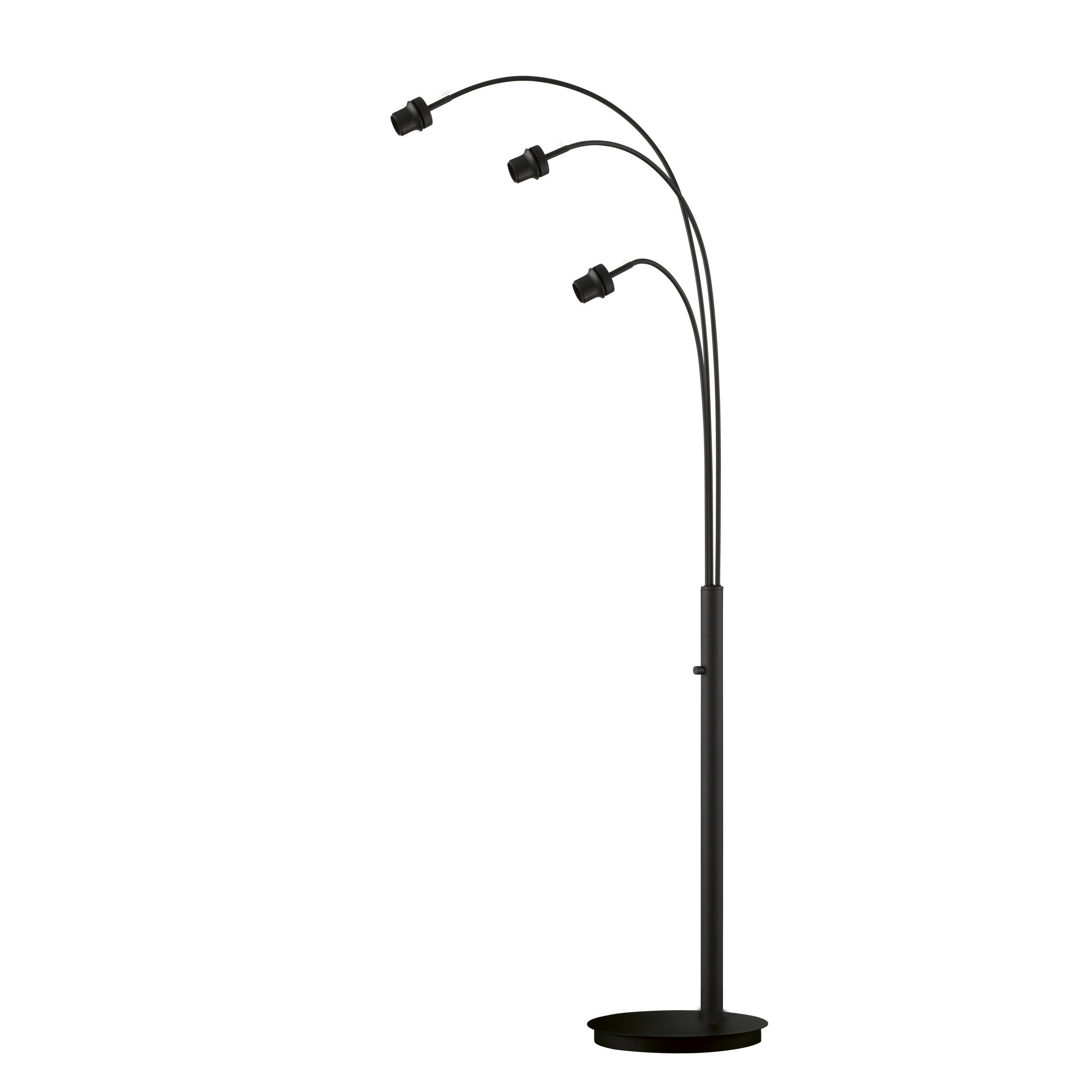 STEHLEUCHTE - Schwarz, Basics, Metall (50/190cm) - Fischer & Honsel