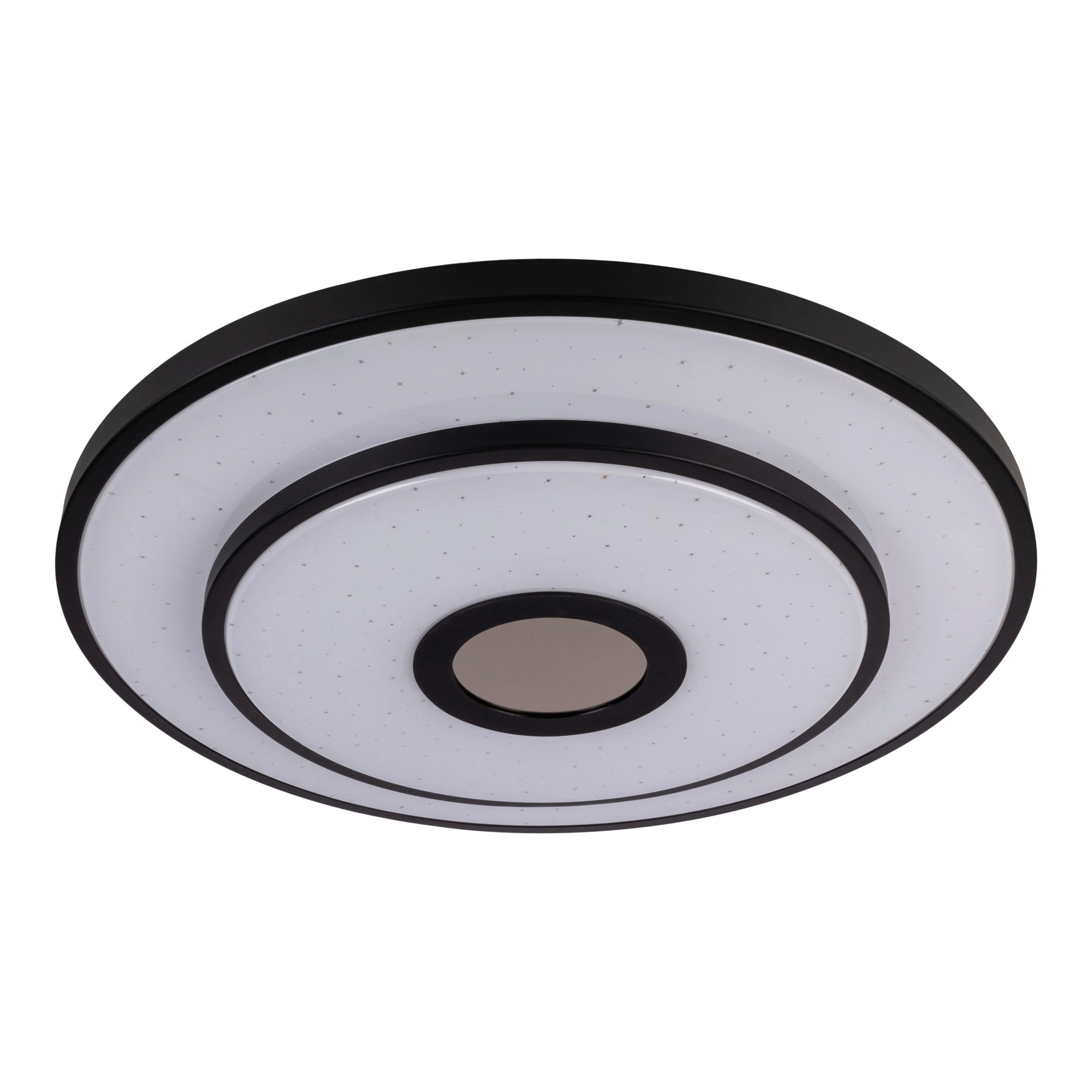 LED-DECKENLEUCHTE Deckenleuchte GENUA 49,5/49,5/6,8 cm   - Schwarz/Weiß, Design, Kunststoff/Metall (49,5/49,5/6,8cm) - Näve
