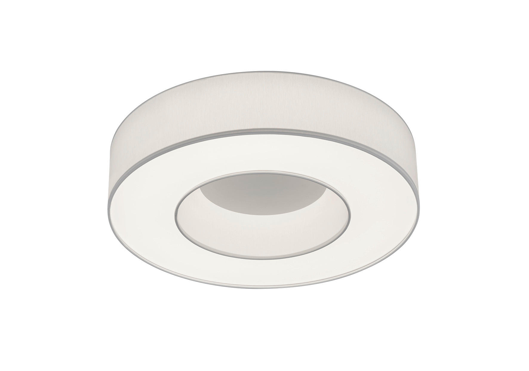 LED-DECKENLEUCHTE 45/10 cm   - Weiß, KONVENTIONELL, Textil/Metall (45/10cm) - Helestra