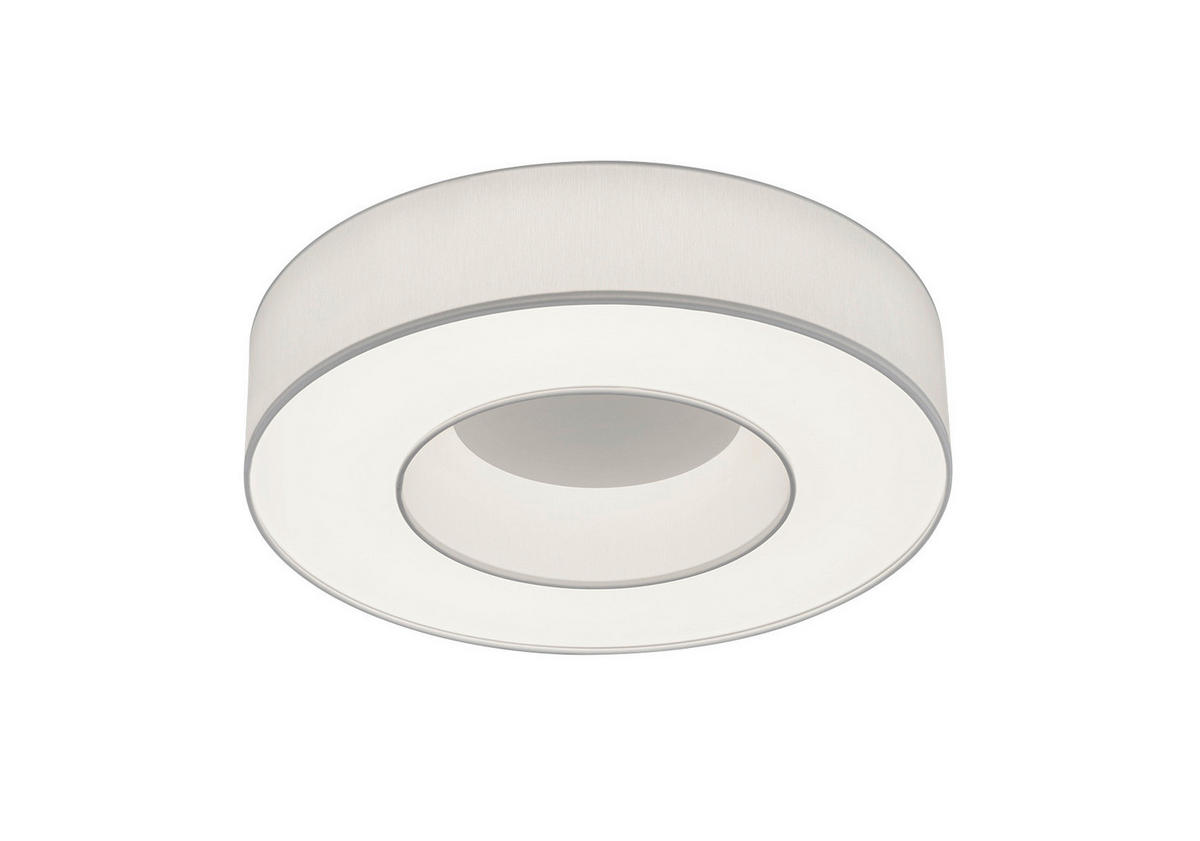 LED-DECKENLEUCHTE 45/10 cm   - Weiß, KONVENTIONELL, Textil/Metall (45/10cm) - Helestra