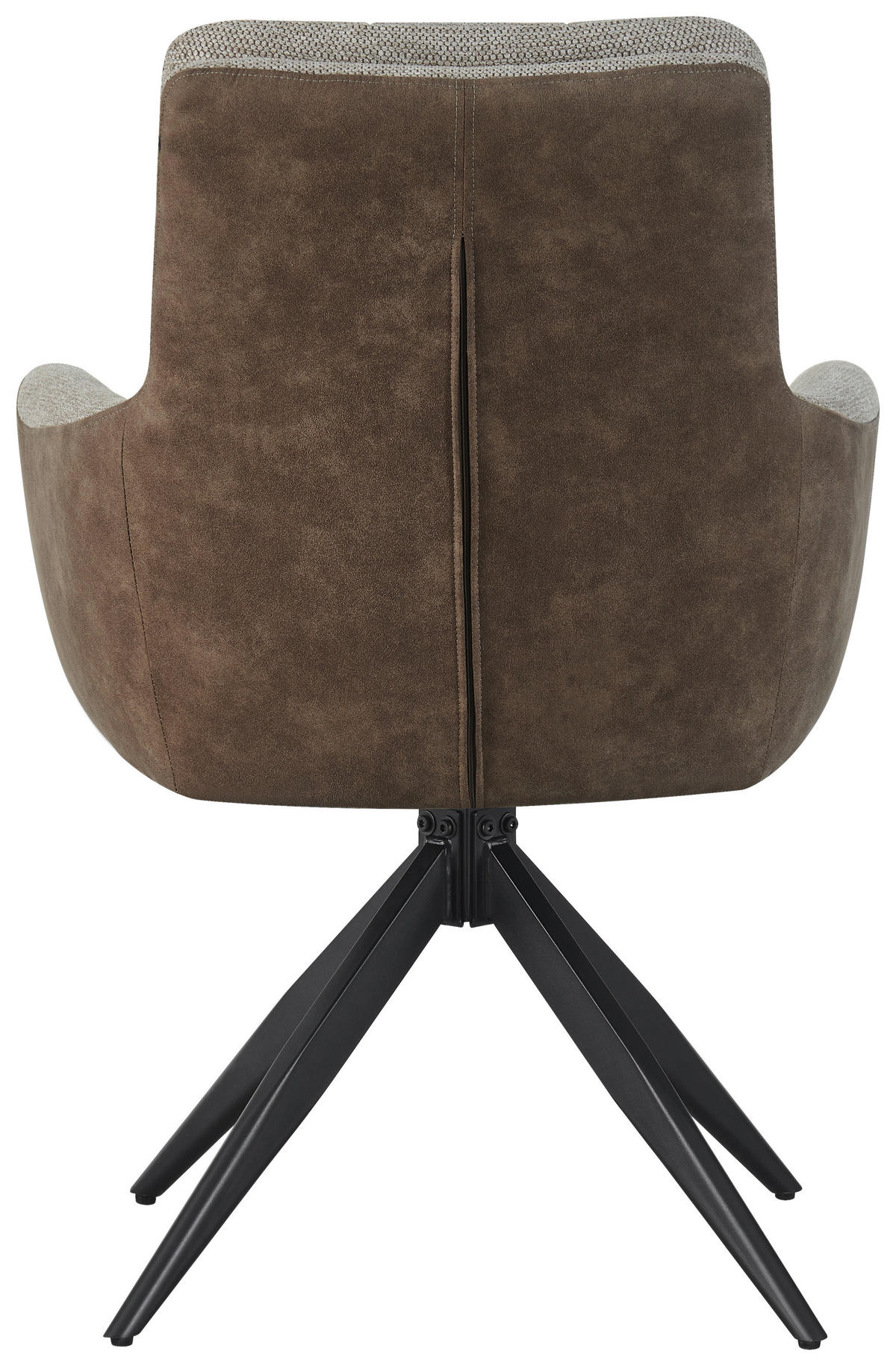ARMLEHNSTUHL  in Eisen Leinenoptik  - Schwarz/Braun, KONVENTIONELL, Holz/Textil (60/93/66cm) - MID.YOU