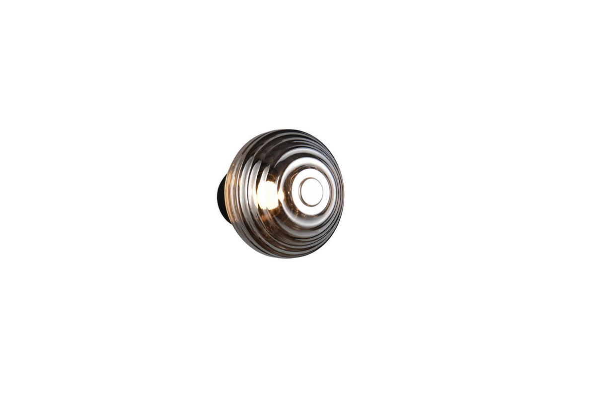 LED-WANDLEUCHTE - Schwarz/Grau, Lifestyle, Glas/Metall (15,5/15cm)